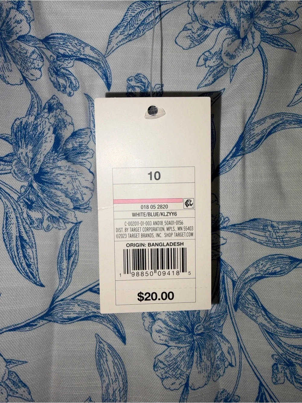 A New Day Women's Blue and White Floral Midi Skirt